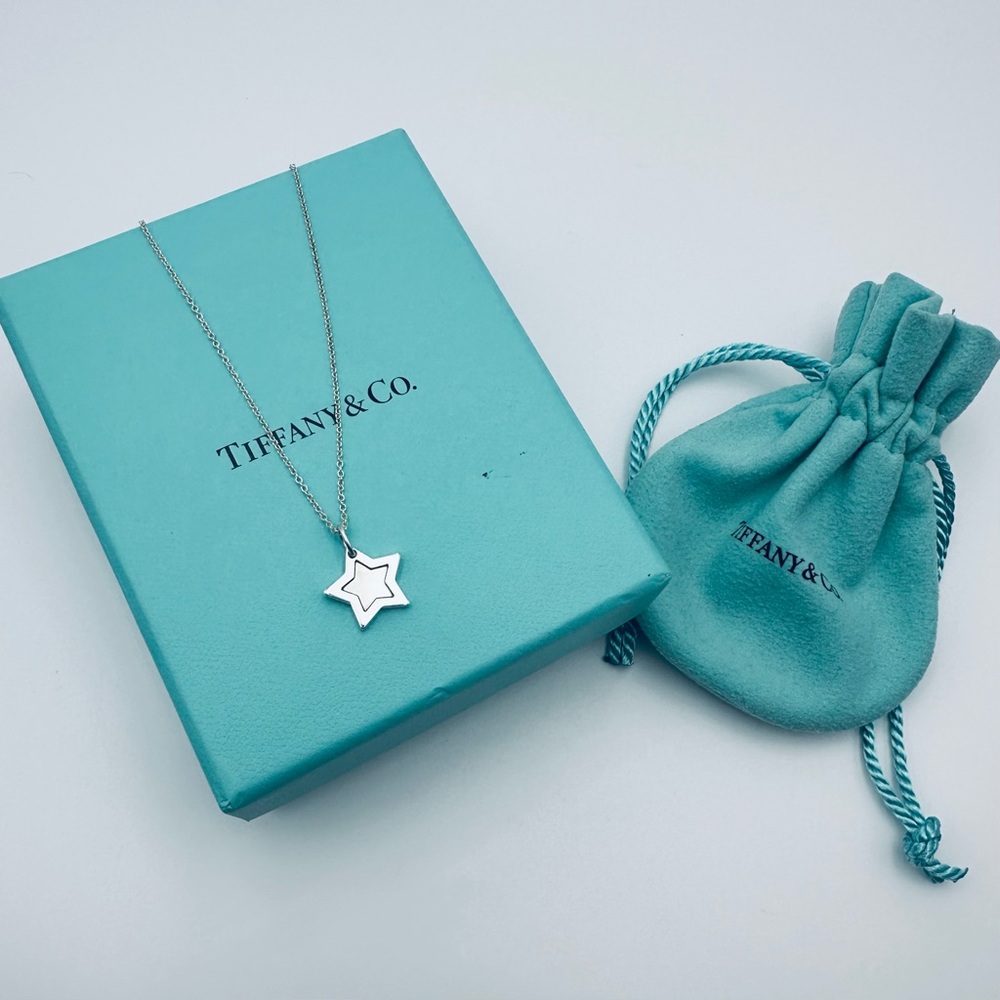 Tiffany & Co. Super Star Charm Necklace 16” in Silver with Pouch & Box - Picture 10 of 10